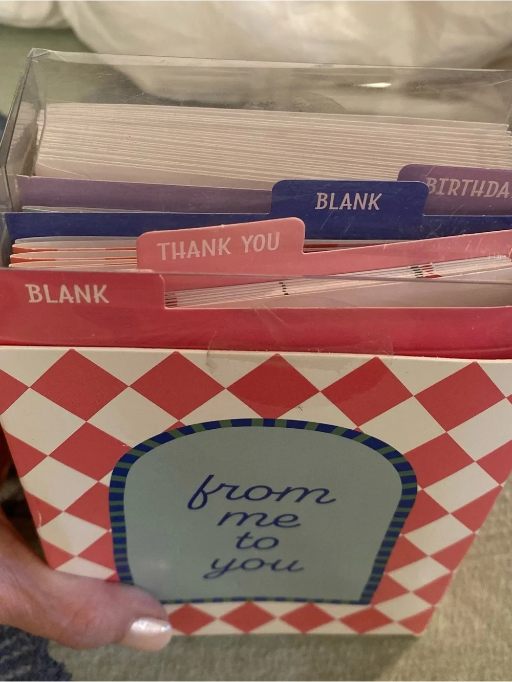 24 Assorted Greeting Cards with Envelopes Organizer Box – New